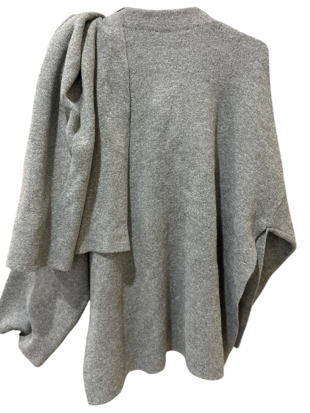 Zara Blogger Favorite Grey Wool Blend Scarf Coat Size: L-XL - Picture 4 of 6